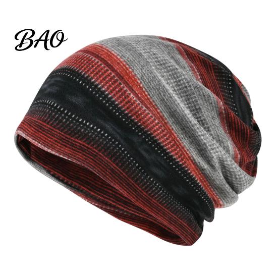 Comfortable Skin Friendly Fabric Cap Women's Geometry Print Slouchy Hat, Casual Soft Stretch Skull Stylish Decorative Head Accessory Cap, Warm Cancer
