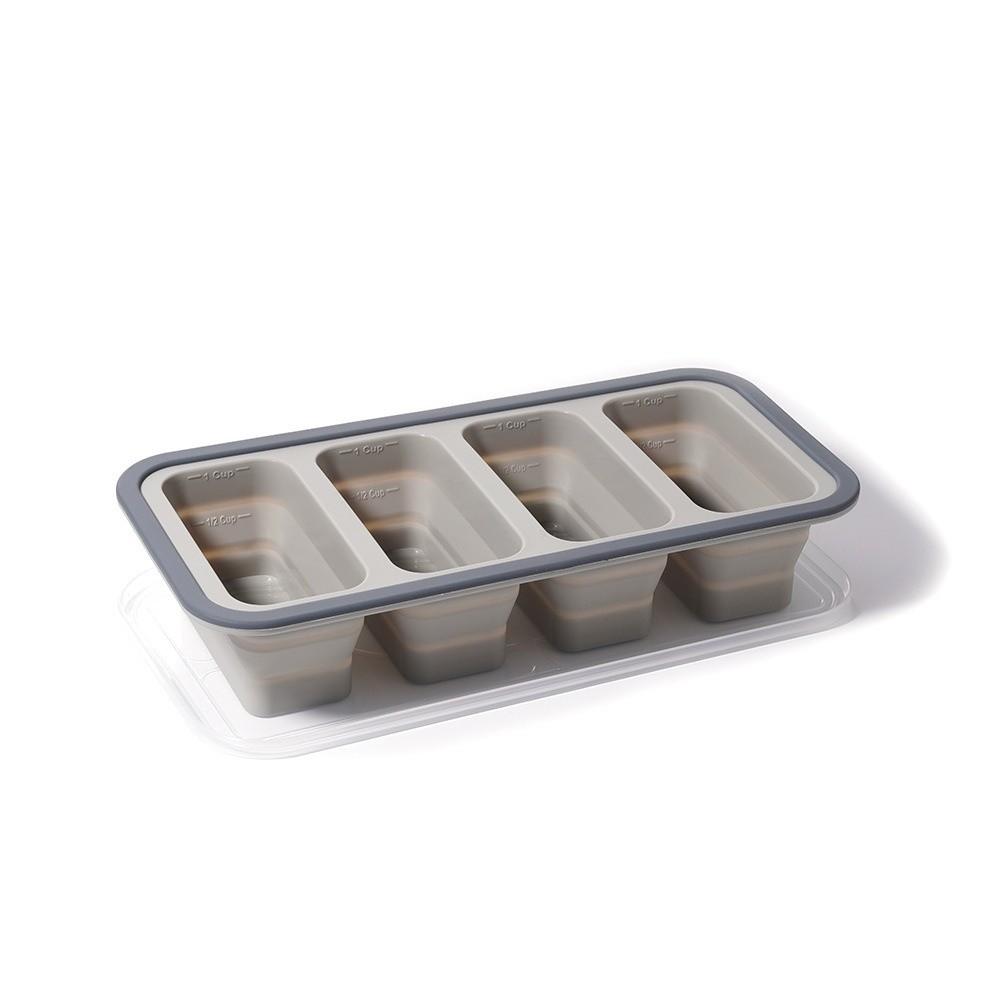 Reusable Silicone Freezer Tray with Lid Soup Cubes Tray New Silicone Freezer Mold  Freezer Use