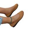 Spring and Autumn single shoes mesh round head flat bottom casual solid color large size single shoes women's and women's single shoes
