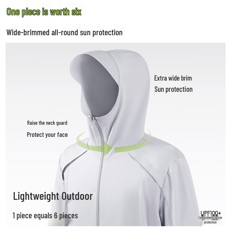 Warrior Men's Lightweight Hooded Color Block Sun Protection Jacket