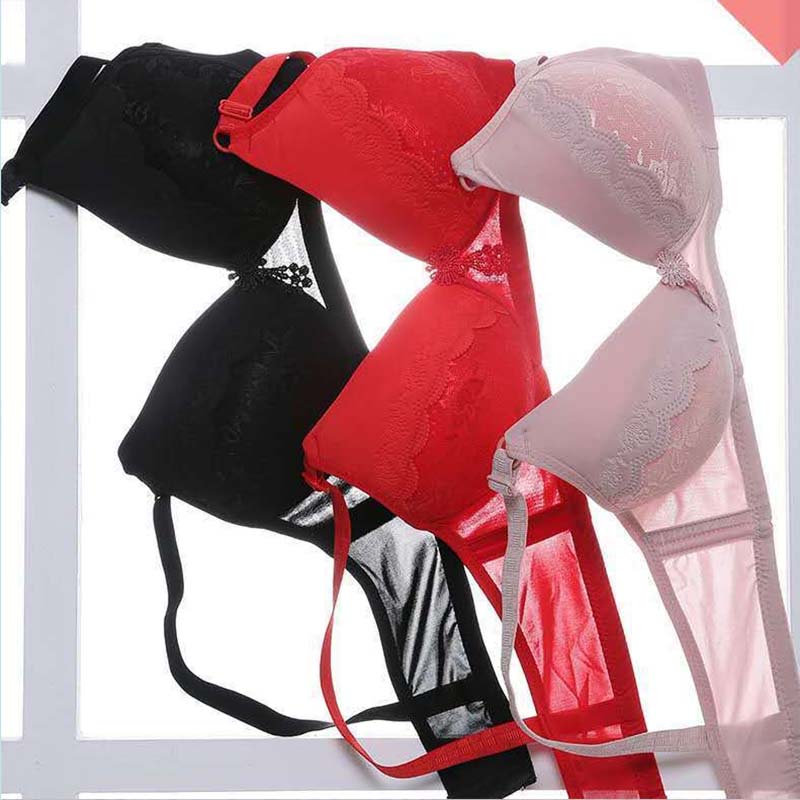 Gather Sexy Bra Large Size No Steel Ring Thin Bra Simple Cotton Skin-friendly Comfortable Shaping Bra