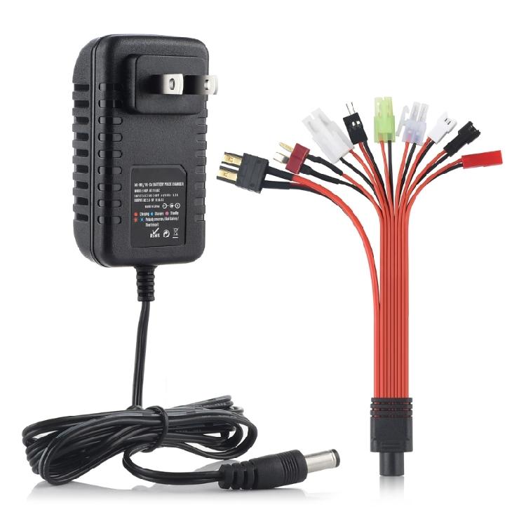 NiMH Battery Charging Adapter for 2s-10s 2.4-12V Power Adapter Multiple Function for Indoor/Outdoor Activity
