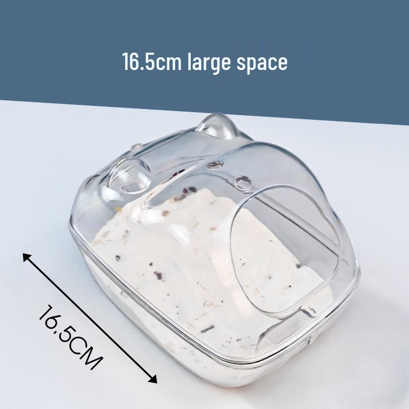 Dual-Use Hamster Bathroom & Nest: Anti-Splash Bath Basin for Bath Sand & Urine Sand