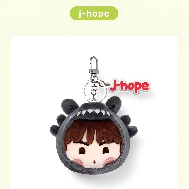 BTS Face Keyring Official Character Plush Keychain