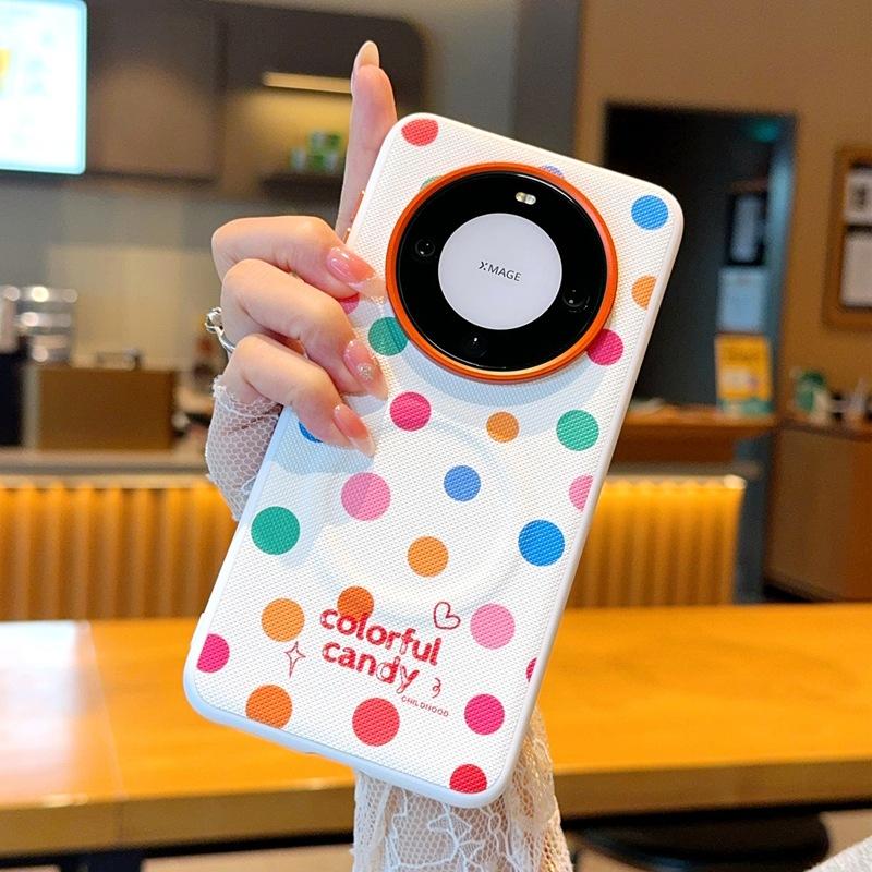 Cartoon cute puppy suitable for Huawei Mate70Air mobile phone case polka dot Huawei mate70air magnetic case