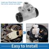A ABSOPRO Rear Right Brake Wheel Cylinder 5340181A00 Fits Suzuki Jimny 1998-2023 Drum Brake Cylinder Aluminum Alloy Silver Tone Durable