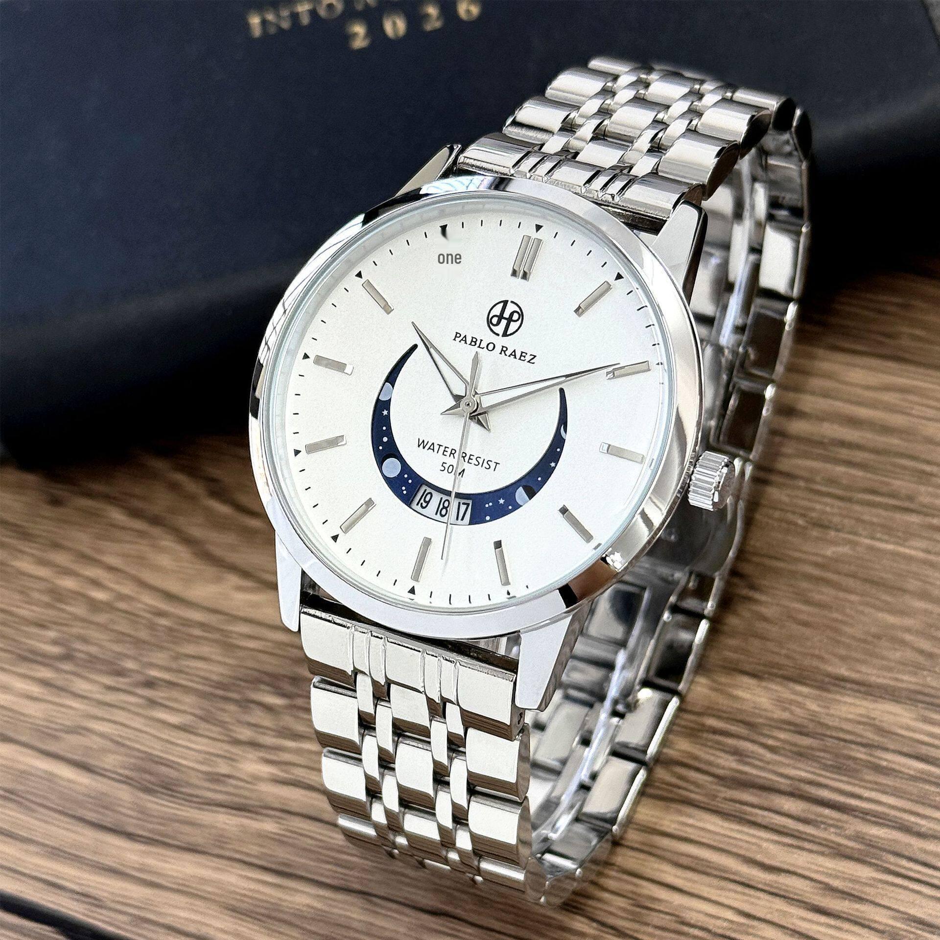 PABLO RAEZ Men s Business Casual Watch - Waterproof Quartz with Calendar & Accurate Timekeeping.