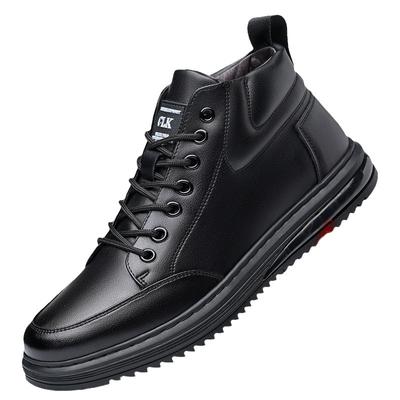 Fashion Autumn Winter Platform High-top Men's Sneakers Designer Soft-soled Leather Warm Cotton Shoes Man Fashion Zapatos Para Hombre
