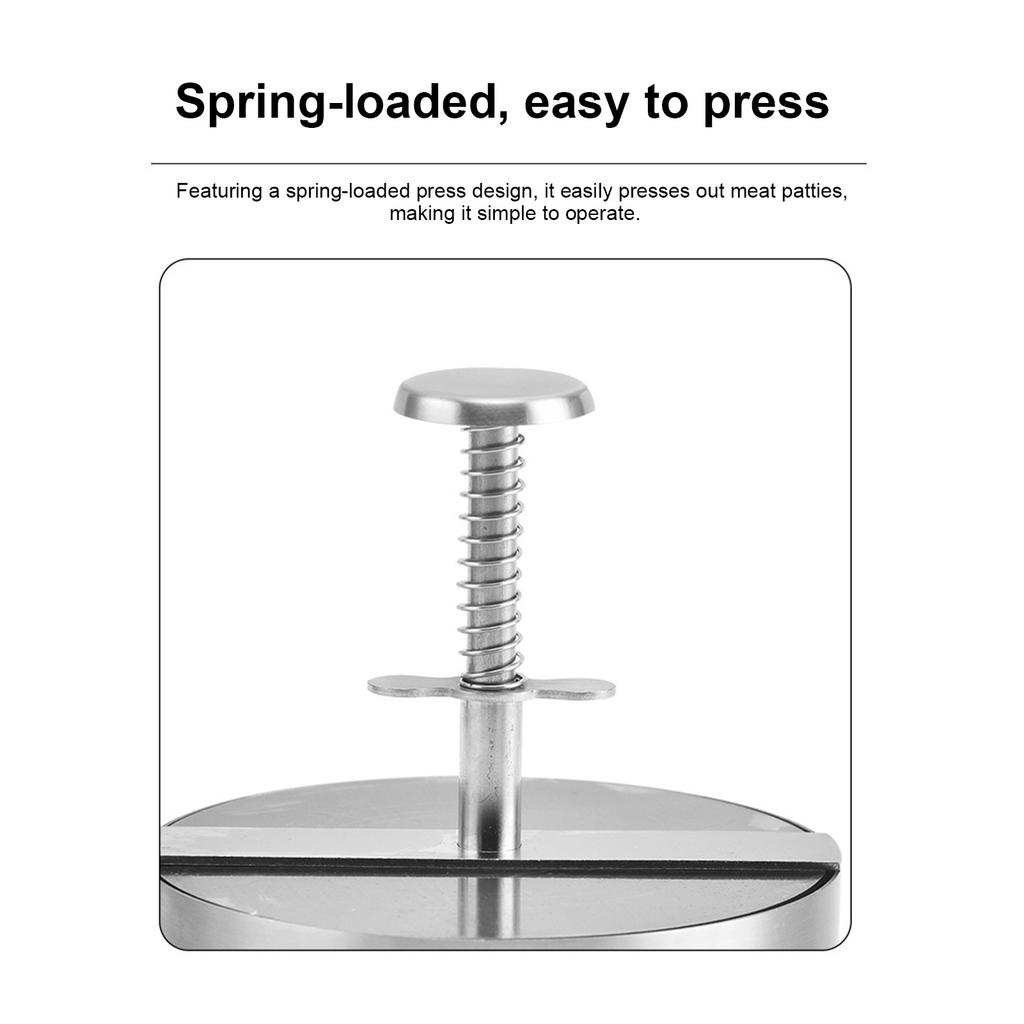 Burger Press, 4.5 Inch Hamburger Press, 304 Stainless Steel Non Stick Burger Patty Maker for Beef, Vegetables, Rice