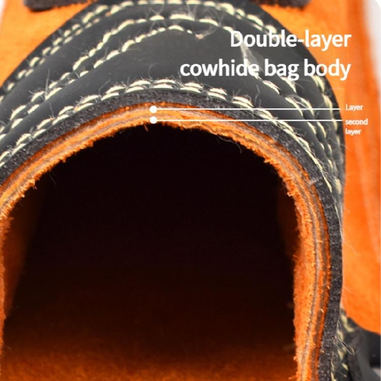 Fireproof Welding Electrode Organizers Bag Thickened Leather Base Waterproof Exterior Ergonomic Carrying Straps For Construction Sites