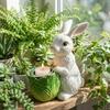 Heat Resistant Candle Holders Cartoon Resin Sculpture Landscape Bunny Ornaments  Dining Party