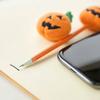 Push Ballpoint Pen Halloween Pumpkin Gel Ink Pen, 0.7mm Rollerball with Plush Pumpkin, Student Novelty Black for Party Favors, Gift Supplies