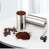 Bærbar 304 rustfritt stål manuell kaffekvern med keramisk morter for svart pepper og sichuanpepperpulver, ideell for utendørs bruk