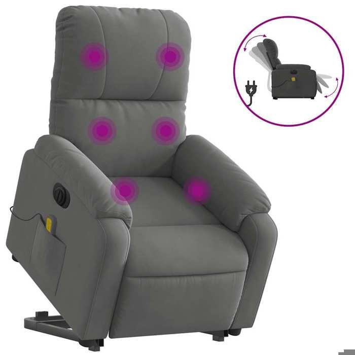 VidaXL Electric Massage Recliner Dark Grey 3204952