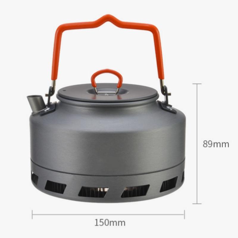 

1.1L 1.6L Portable Quick Heating Exchanger Camping Kettle Camping Energy Saving Kettle Tea Coffee Pot