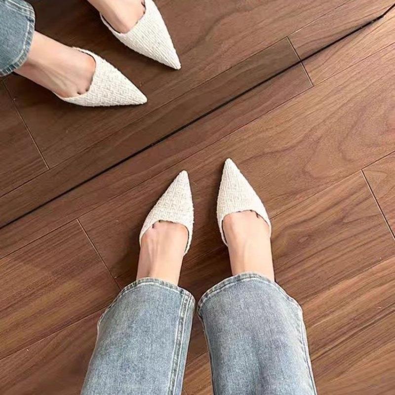 Women's Summer Pointed Toe Closed High Heel Sandals Comfortable Non Slip Sexy Party Casual Shoes