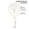 Spice Girl Cross Metal Pendant Necklace Elegant Pearl Beaded Y-Shaped Clavicle Chain Multilayer