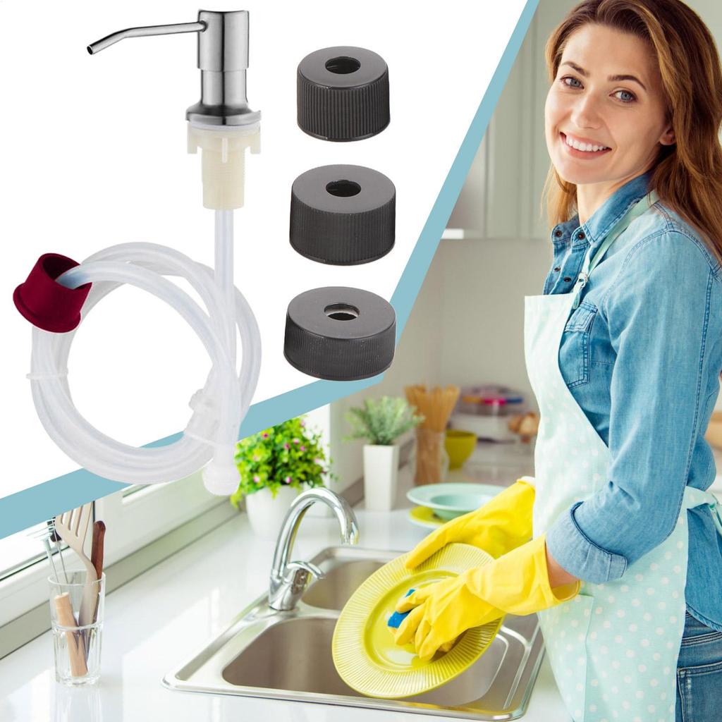 Sink Soap Dispenser  304 Stainless Steel Kitchen Sink Soap Dispenser Refillable Kitchen Sink Soap Dispenser Outlet Head Extender