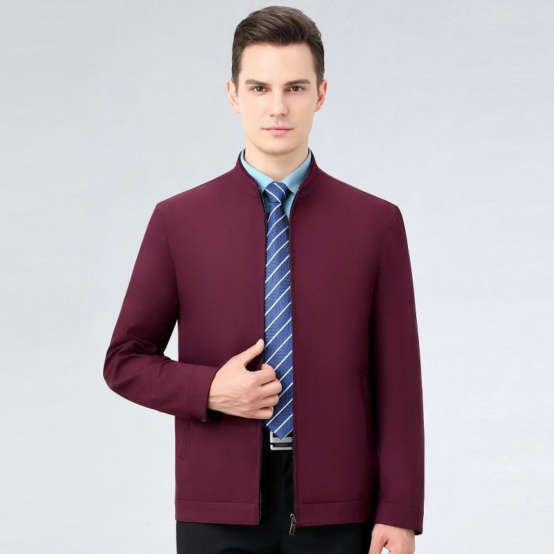 Jacket Men's Jacket Spring New Stand Collar Executive Civil Servant Thin Jacket Business Casual Dad Wear