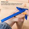 1Pcs 45°/90° Angle Ruler Aluminum Alloy Center Finder Line Gauge & Angle Marking Ruler For Carpenter Marking Measurement Tool