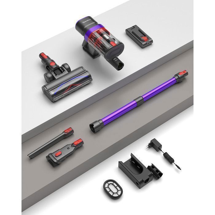 Aspirateur sans fil - TEENDOW V20 Strong - 45000Pa - 50mins - Écran tactile - Filtre à 5 étages - bac à poussière de 1,5L - 500W