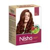 Nisha Natuurlijke Henna Haarkleur Roodbruin 90g Pak van 1 Kruiden Semi-Permanente Haarkleur voor Zijdezacht Glanzend Haar