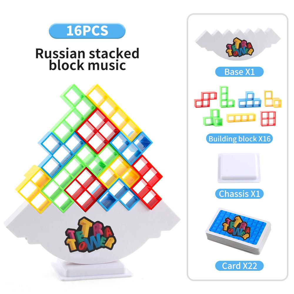 Tetris Tower Balancing Stacking Toys Children Blocks Balance Tower Board Game Smart Balance Stacking Kids Toys