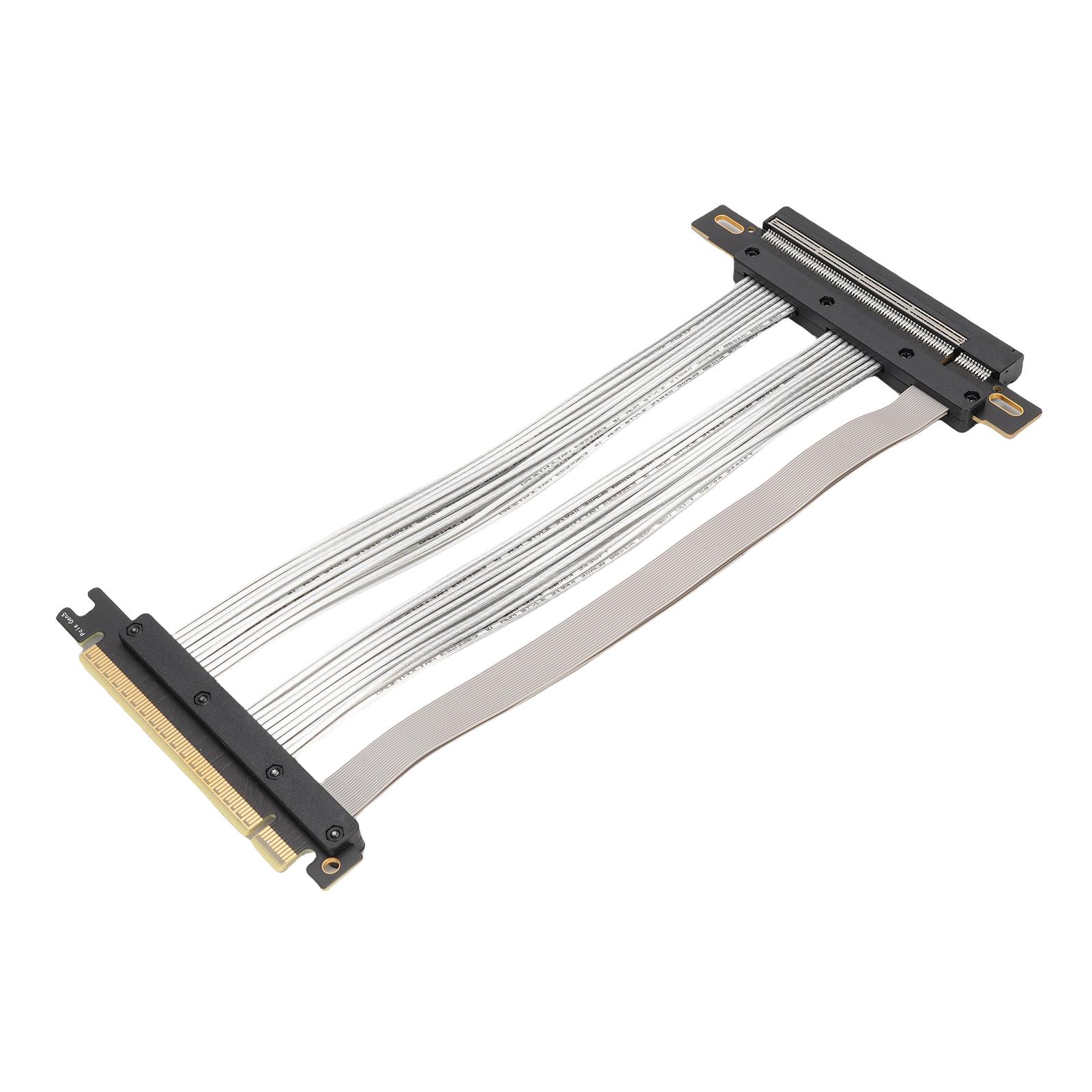 

Кабель-райзер PCIE 5.0 16X Подходит для WRX80 90E RTX4090 5090 RX8900 RX7900XTX GPU 128 ГБ/с Gen 5 GPU 15cm/5.9in небесно-голубой