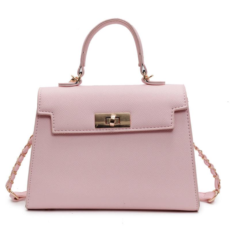 Small Pu Crossbody Bag With Top Lock For Work And Casual Outings