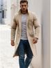 2025 European Men's Woolen Mid-Length Single-Breasted Fashion Overcoat