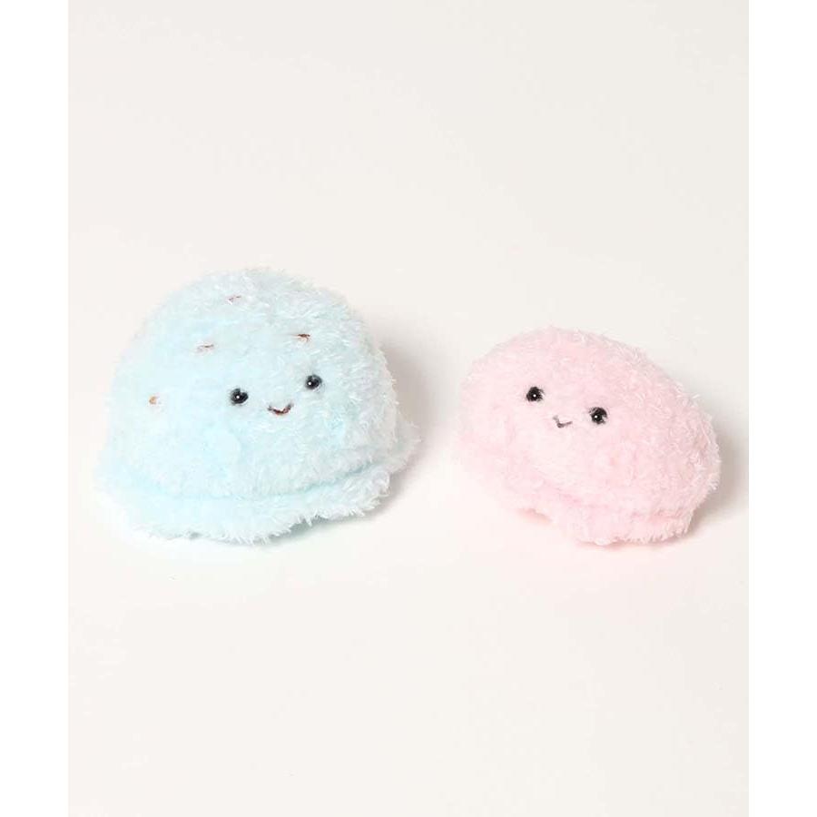 BlueBleu Favorite Snacks Sweets Dessert Crepe Chocolate Cornet Ice Cream Castella Motif Character Poka Plush Toy Mascot Palm-Sized Interior Nui-tori