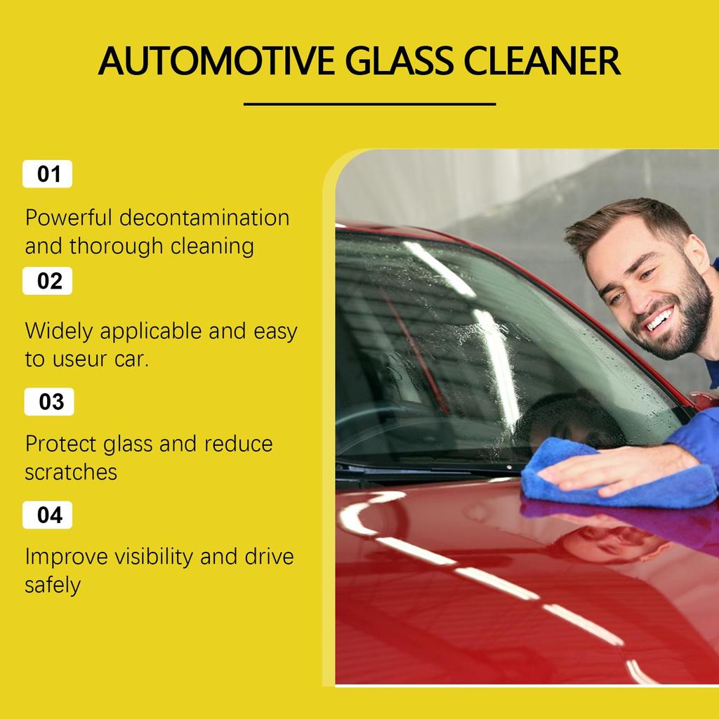 Homonth Auto Glass Cleaner Auto Glass Stain Remover Waterproof Cleaning Car Window Rainproof Clear Vision