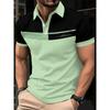 Summer Men's Short Sleeved Polo Shirt 3D Letter Pattern Print
