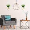 1pc Black/White Hanging Rhombus Simulation Decorative Flower Iron Holder,can be suspended,Durable artificial flower Home decorative Rack.