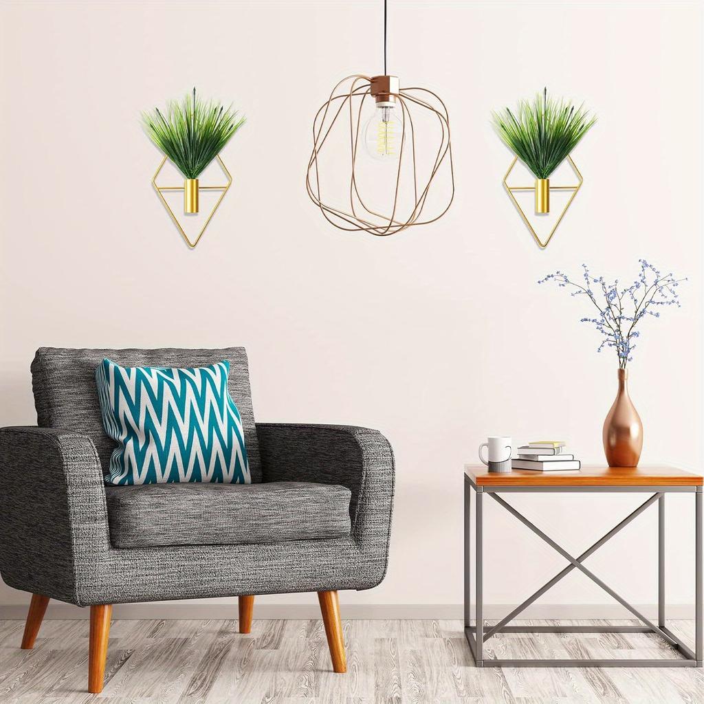 1pc Black/White Hanging Rhombus Simulation Decorative Flower Iron Holder,can be suspended,Durable artificial flower Home decorative Rack.