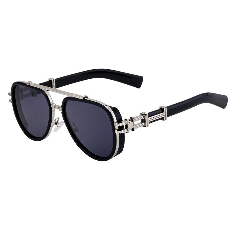 Retro Sunglasses Men'S High Sense Punk Style Sunglasses Sunscreen Full Frame Sunglasses