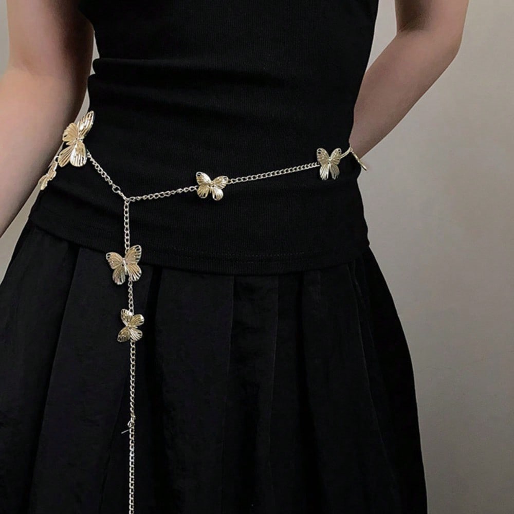 Retro Butterfly Waist Chain Niche Design High-end Necklace Multi-functional Body Chain Waist Seal Accessories