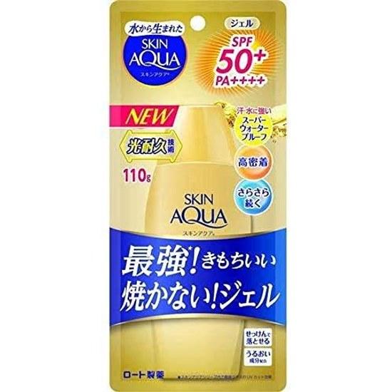 Skin Aqua UV Super Moisture Gel Strong Gold Sunscreen Fragrance-Free 110 grams (x 1)