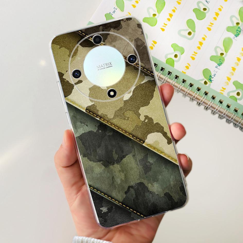 For Honor Magic 4 Lite Case ANY-LX1 ANY-LX2 ANY-LX3 Clear Cover Popular Flower Soft Silicone Funda For Honor Magic 5 6 Lite Para