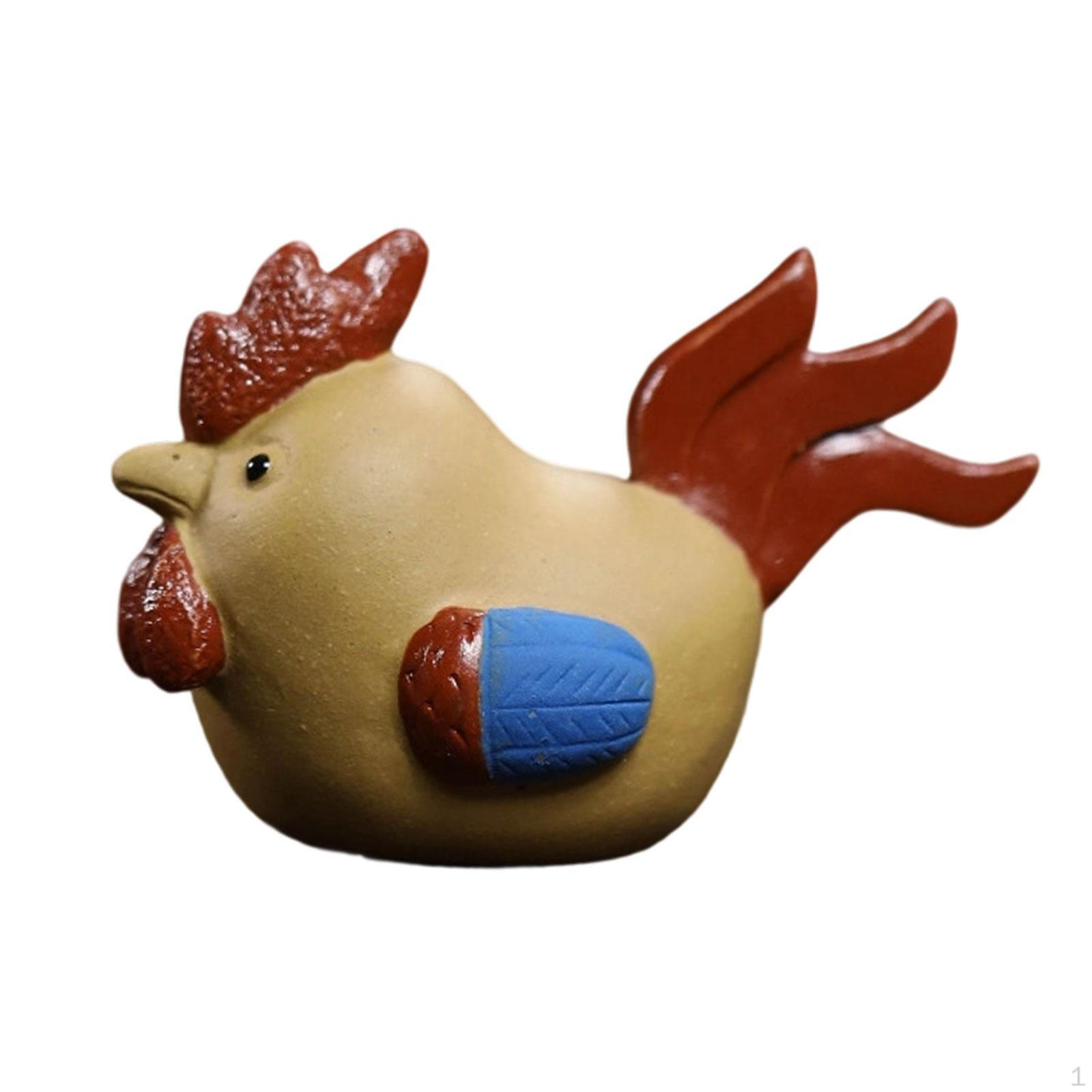 

Глиняная чайная фигурка-питомец, ремесло, традиционные настольные центральные элементы, статуэтка курицы, декоративная для спальни