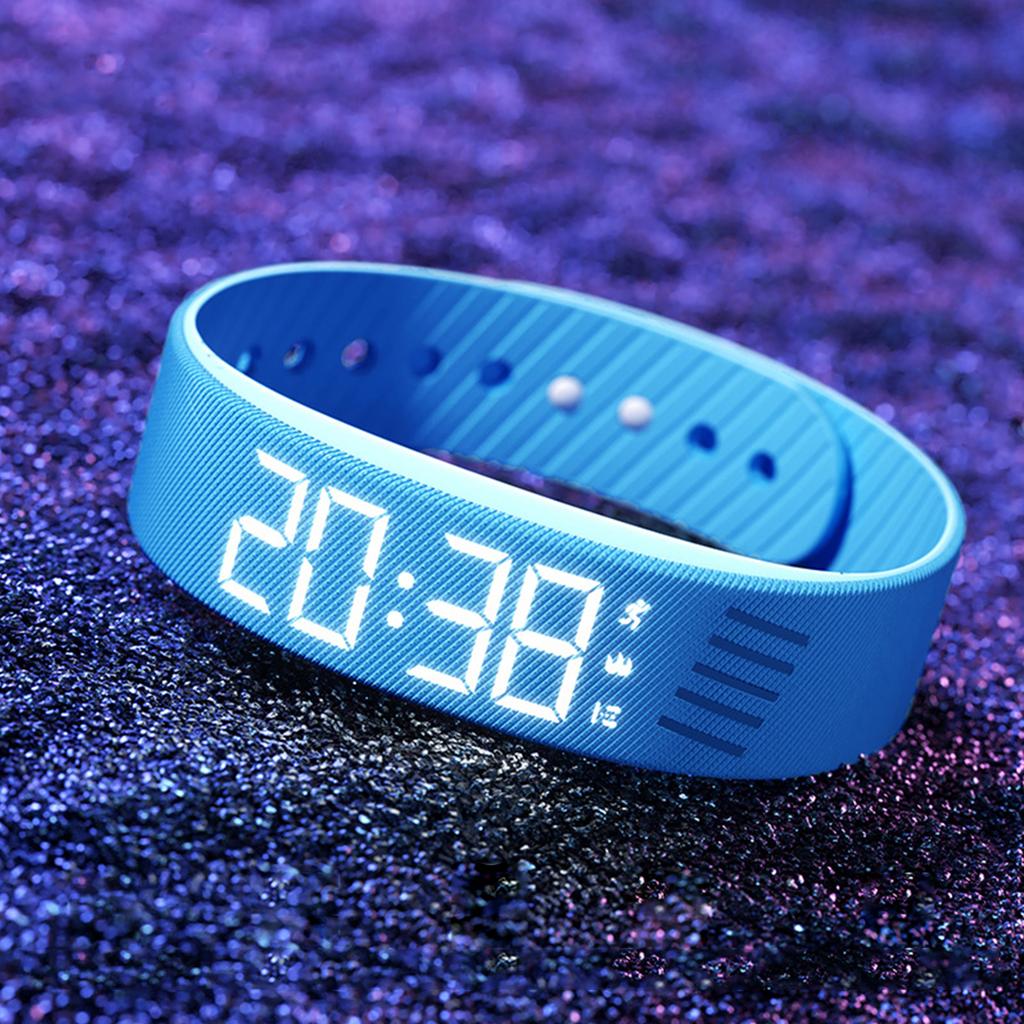 LED Digital Watch With Alarm Vibrating Alarm Clock Silent Vibration WakeUp Wristband Adjustable Smartwatch Wristband Clock