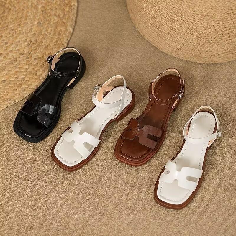 Women S Flat One Strap Roman Sandals Summer Casual