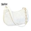 Corduroy Purse Women Shoulder Bag Stylish Top Handle Crescent Retro Style Handbag Simple Armpit for Shopping Commuting Dating
