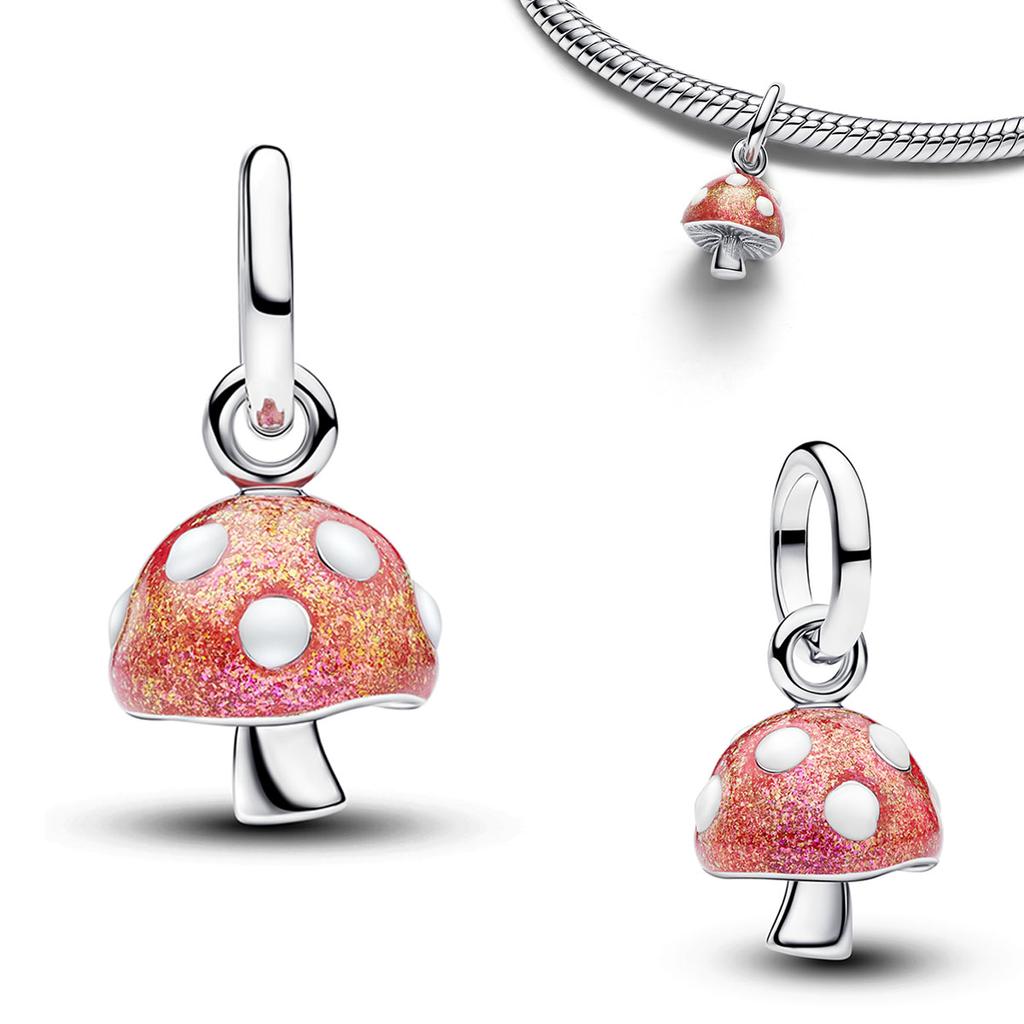 Prata 925 Pingente Sapatinho de Cristal Envelope Rosa Tulipa Floral Chave Dourada Espada Abelha Cigarra Borboleta Contas Colar Encaixe Pulseira