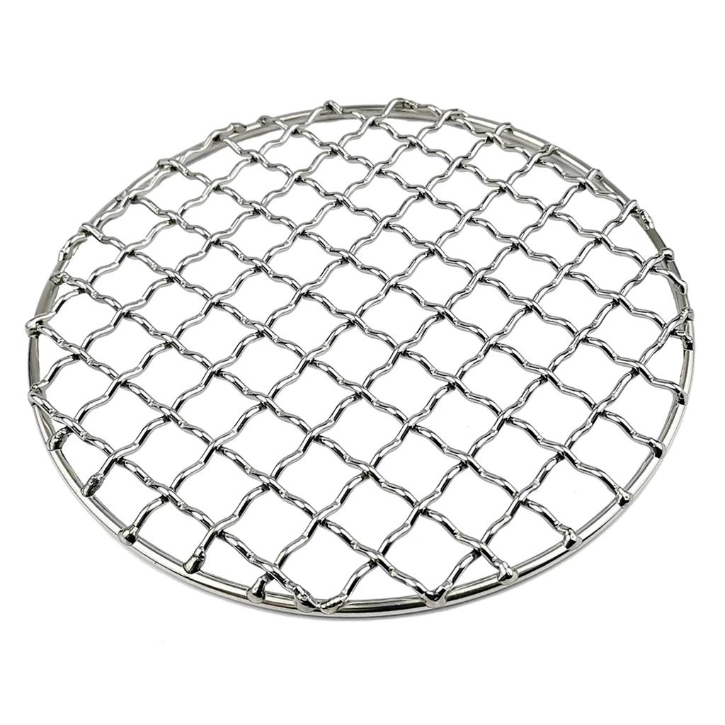 Stainless Steel Barbecue Grill Net, Meshes Grate Wire Net Camping Hiking Outdoor Grill