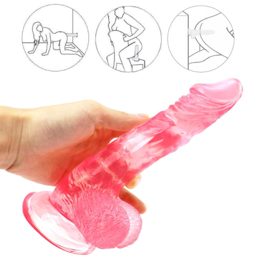 Dildo uriaș Jucării sexuale realiste pentru femei Dick Dildo uriaș Jucărie sexuală lesbiană Homme G-spot Orgasme Adult Shop