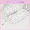 Canvas Floral Pencil Case With Large Capacity For Students And Makeup Storage