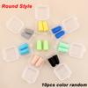 10Pairs Solid Color Anti Noise Sleep Silicone Earplugs with Mini Storage Box 2 Shape Available Water-resistant Swimming Earplugs
