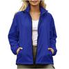 Damen Casual Langarm Reißverschluss Windjacke mit Taschen