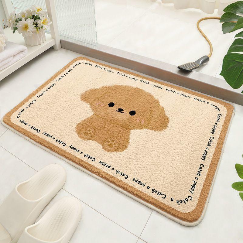 Badrum Absorberande Matta Söt Badrumsdörr Smutsig Halkfri Matta Toalettmatta Toalettdörrmatta Hushåll